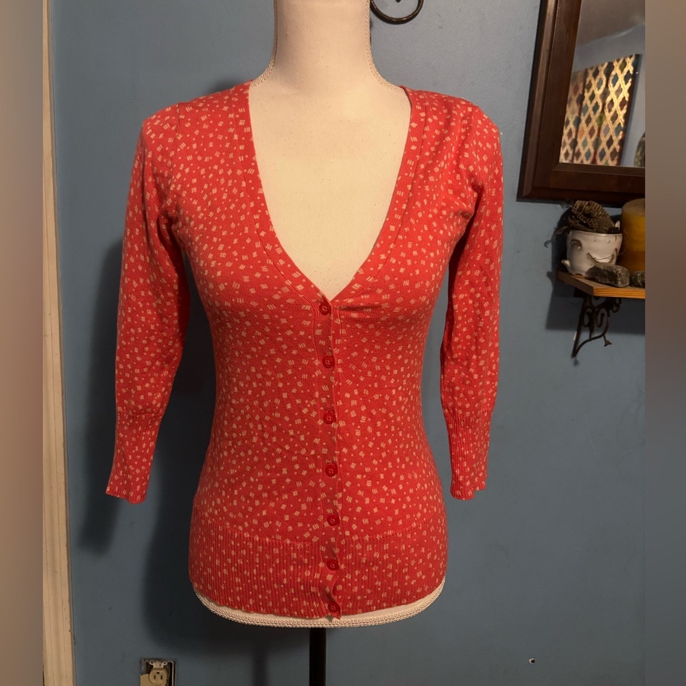 Maurice’s, Lightweight, Salmon, Cardigan Sweater